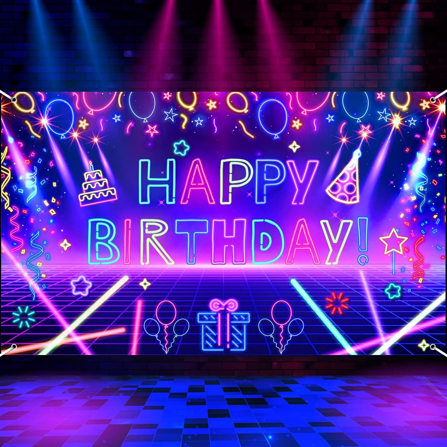 사진 배경 네온 글로우 생일 파티 배너 장식 해피 버스 - Let'S Party Event Supply 리뷰 및 가격