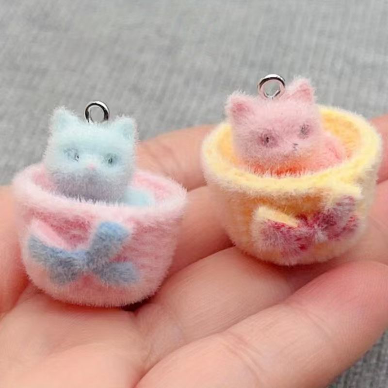 4개입 3D 플러시 레진 고양이 펜던트, DIY 쥬얼리 - Event Party 리뷰 및 가격