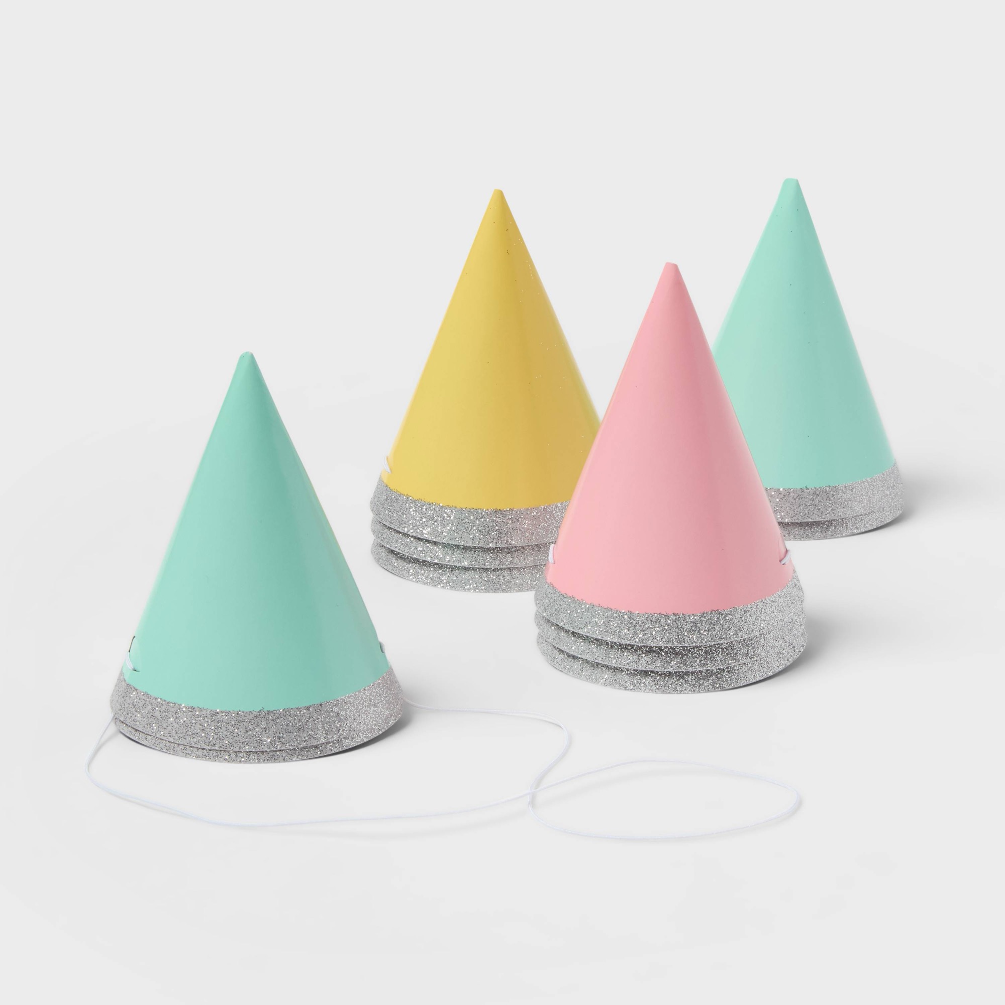 10개입 4인치 미니 글리터 파티 모자 파스텔 콘 모자 - Party Hat Cone 리뷰 및 가격