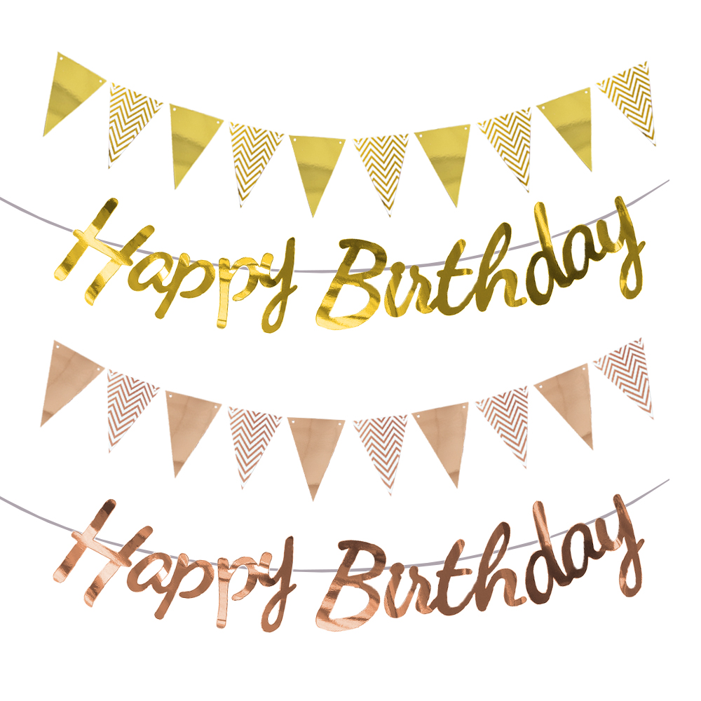생일 축하 배너 골드 실버 생일 매달려 플래그 페넌트  - Party Banner Gold 리뷰 및 가격