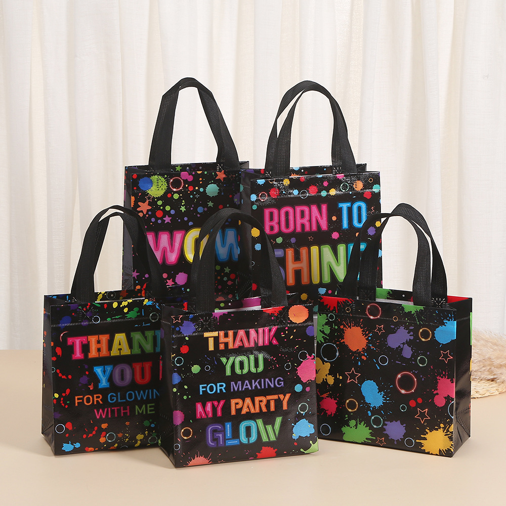 선물 포장 가방 부직포 형광 낙서 풍선 사탕 선물 가방 - Party Event Supply Store 리뷰 및 가격