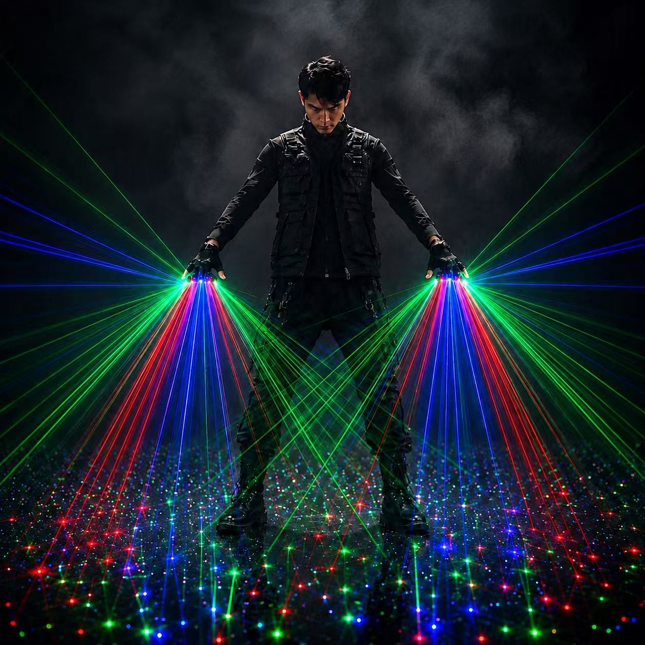 RGB 레이저 장갑 충전식 레드 그린 블루 손가락 레이 - Event Party Dj 리뷰 및 가격