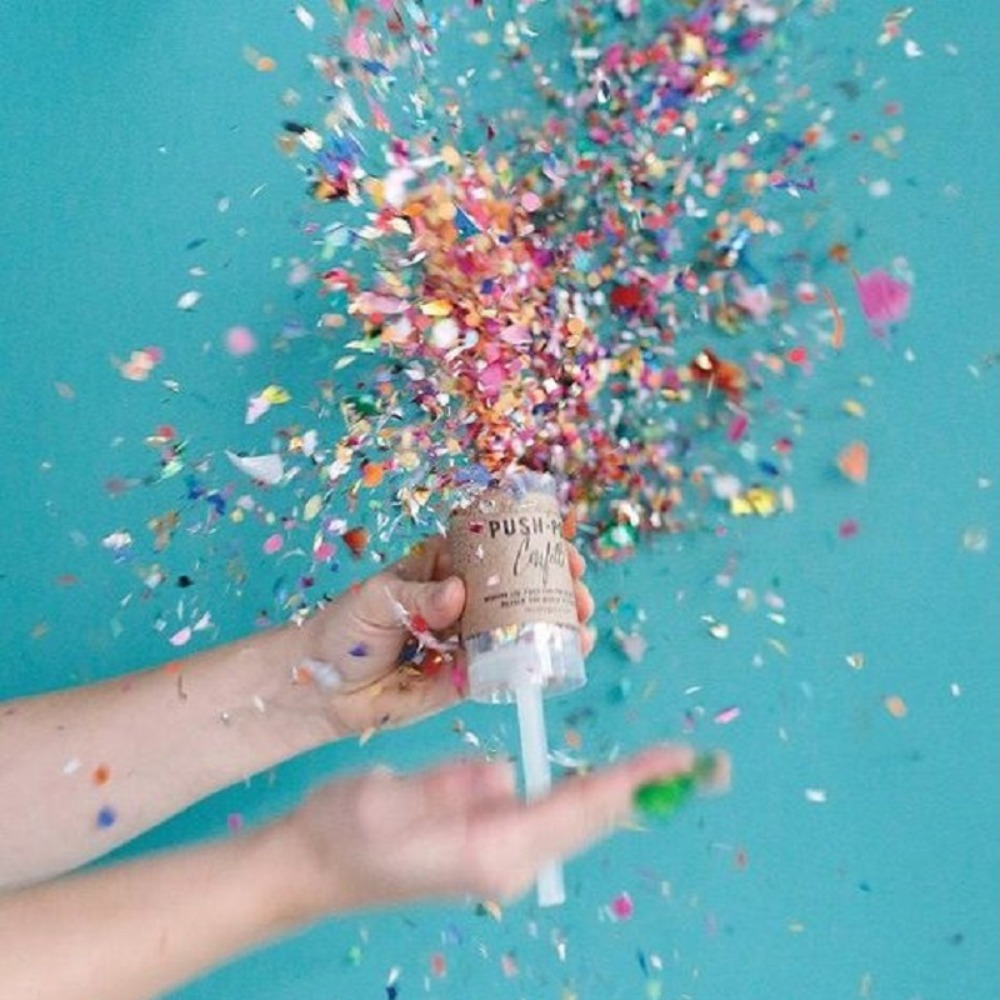 원형 푸시 업 색종이 포퍼, 폭발 색종이 포퍼, 신부  - Confetti Cannon Tube 리뷰 및 가격